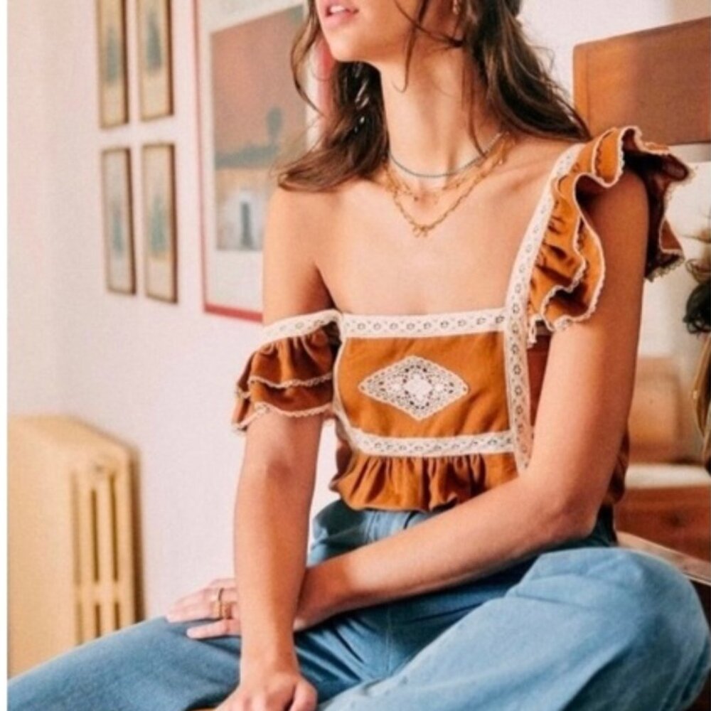 Sezane Zora Top Size 6